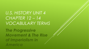 U.S. HISTORY UNIT 4 Chapter 12 * 14 VOCABULARY TERMS