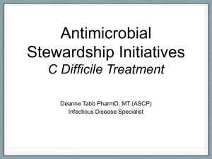 Antimicrobial Stewardship Initiatives c Difficile Treatment