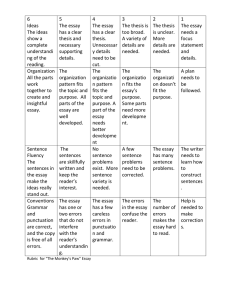 Rubric - TeacherWeb