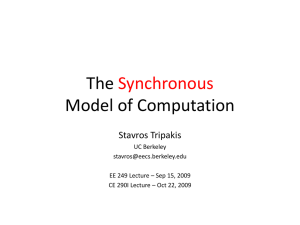 The Synchronous Model of Computation
