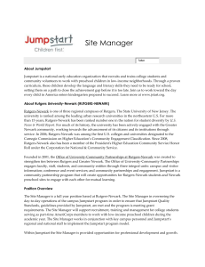 Site Manager About Jumpstart Jumpstart is a national early