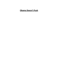 Obama Doesn't Push - Open Evidence Archive