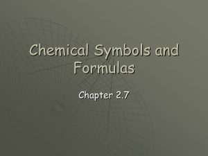 Chemical Symbols and Formulas (counting atoms)includehandout