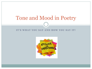 Tone and Mood of a poem