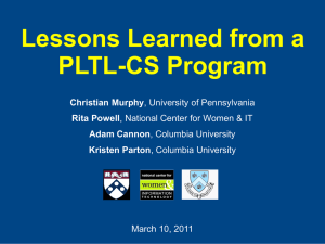 Lessons Learned from a PLTL-CS Program