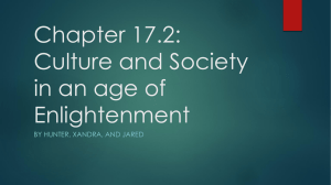 Culture and Society in an age of Enlightenment