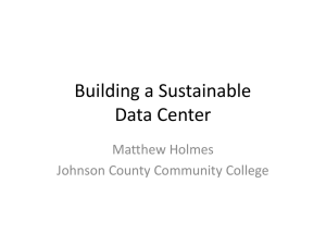 Building a Sustainable Data Center