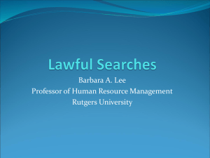 Lawful Searches - Raritan Valley Community College