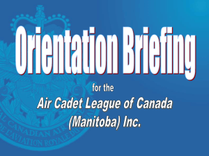 ACL Training Presentation - Manitoba Air Cadet League