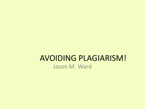 Avoiding Plagiarism Presentation