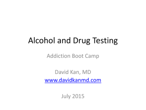 Drug Testing - David Kan, MD