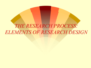 the research process: elements of research designs