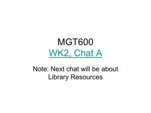 WK2, Chat A