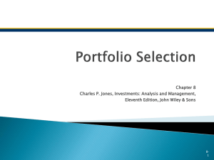 Portfolio Selection and the Asset Allocation Decision