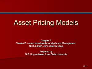 Asset Pricing Models