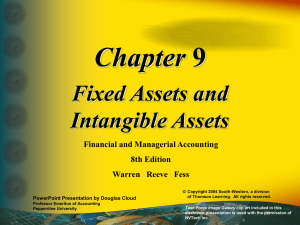 Sale of Fixed Assets