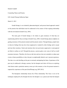 LP6-Gestalt Therapy Reflection Paper