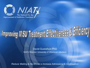 Improving M/SU Treatment Effectiveness & Efficiency