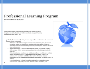 Professional Learning Program
