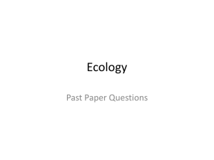 Ecology Past Paper Questions - Atlanta International School Moodle