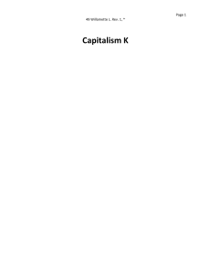 Capitalism K - Open Evidence Project