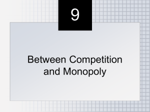 Chapter 13 Between Competition and Monopoly