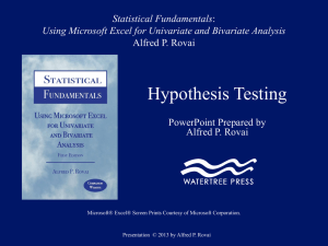 Hypothesis Testing