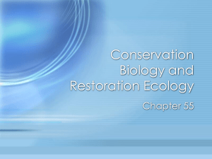 Conservation Biology and Restoration Ecology