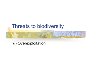 Higher Biology: Biodiversity - Threats to