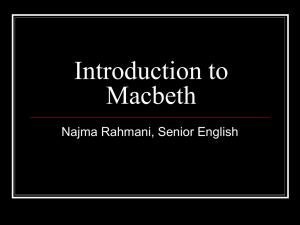 Introduction to Macbeth