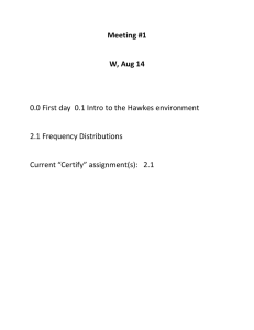 Current “Certify” assignment(s): 3.2a