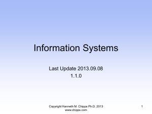 Information Systems - Kenneth M. Chipps Ph.D. Web Site Home Page