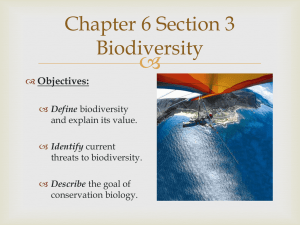 Chapter 6 Section 3 – Biodiversity (PowerPoint)