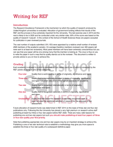 Writing for REF - the University of Salford