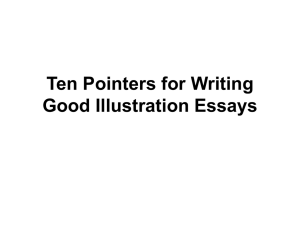 Ten Pointers for Writing Good Illustration Essays