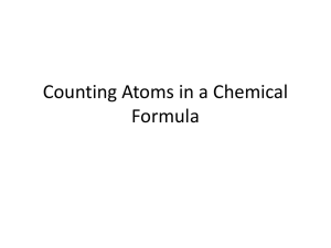 Counting Atoms in a Chemical Formula