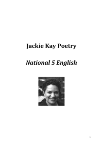 Jackie Kay Poetry: National 5 English Study Guide