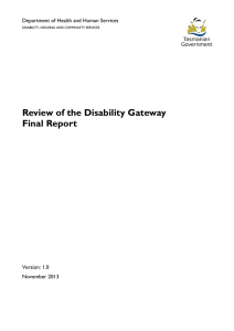 the Disability Gateway Review Final Report (Word Version)