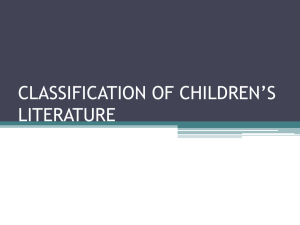 CLASSIFICATION OF CHILDREN'S LITERATURE