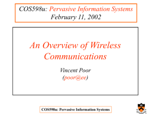 COS598u: Pervasive Information Systems