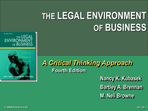 the legal environment of business