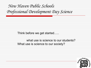 WHY USE SCIENCE? - New Haven Science