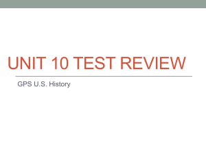 unit 10 gps u.s. history test review