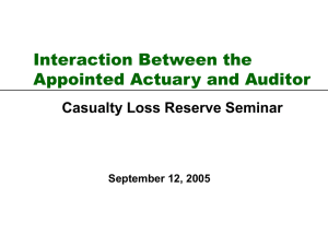 Effective P/C Loss Reserve Opinions Seminar