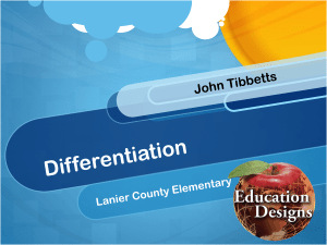 Differentiation - Education Designs