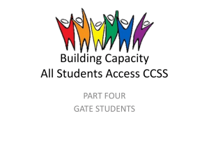 GATE and CCSS 7-2