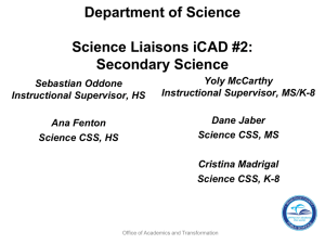 Secondary Science Liaisons