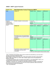 ANNEX 1: MSFP Logical Framework PROJECT TITLE Multi