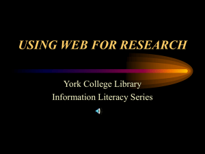 Using Web for Research