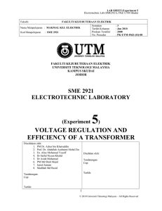 Voltage regulation & efficiency of transformer